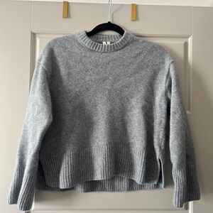 ARKET Grey Cashmere Ribbed Hem Sweater – Size XS